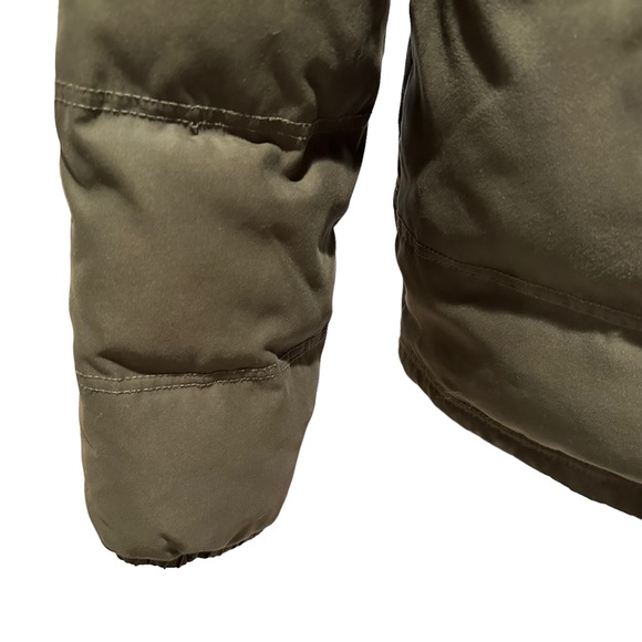 Eddie Bauer Goose Down Coat Mens EB650 Fill Power Zip Up Snap Button Green Small - Picture 9 of 13